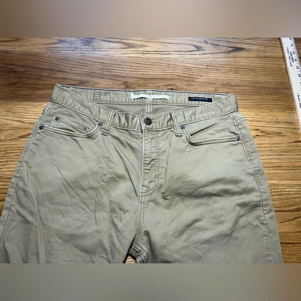 Banana Republic Men's Whiskey Tan Travel Skinny Fit Pants Size 34x30 - Picture 5 of 10